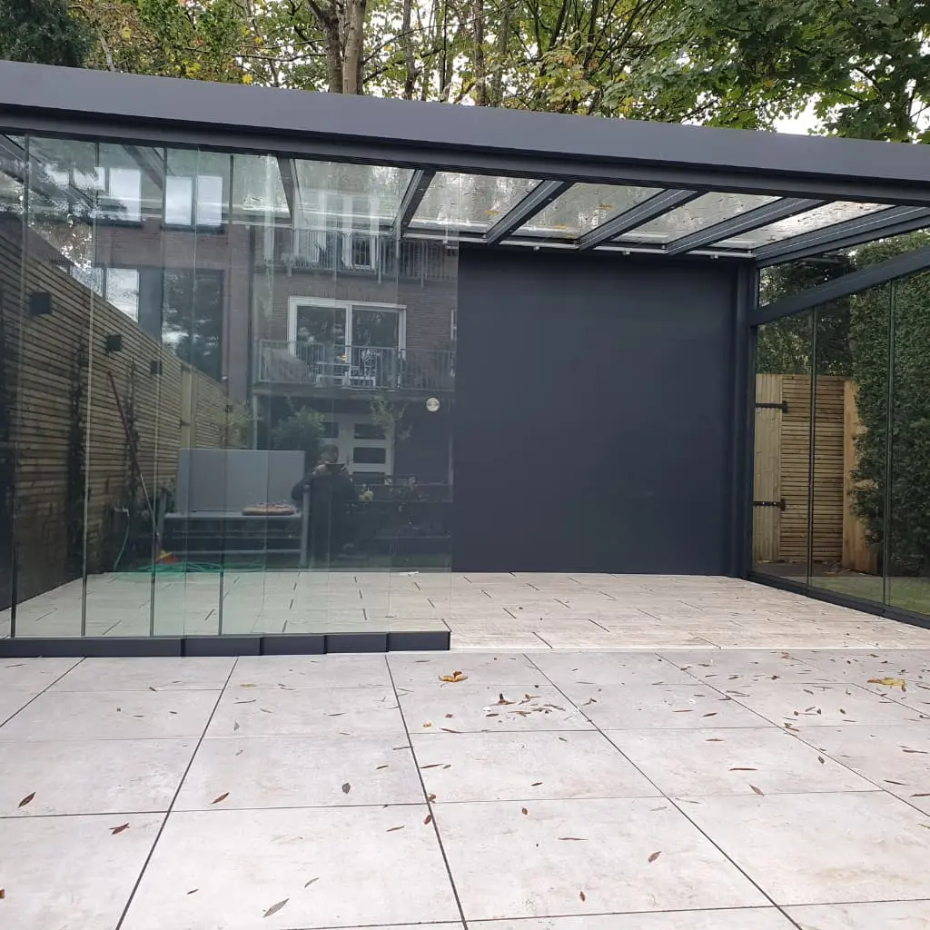 Terrassenüberdachung – Projekt 2, Stegplatten, Flachdachoptik