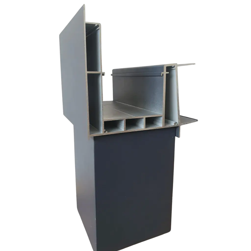 Detail Dachträger der Terrassenüberdachung aus Aluminium