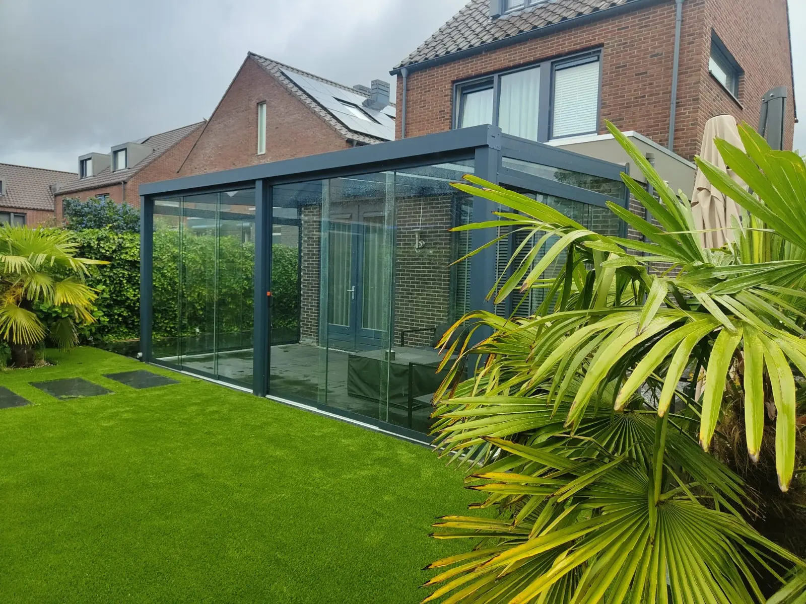 Terrassenüberdachung mit Glasdach